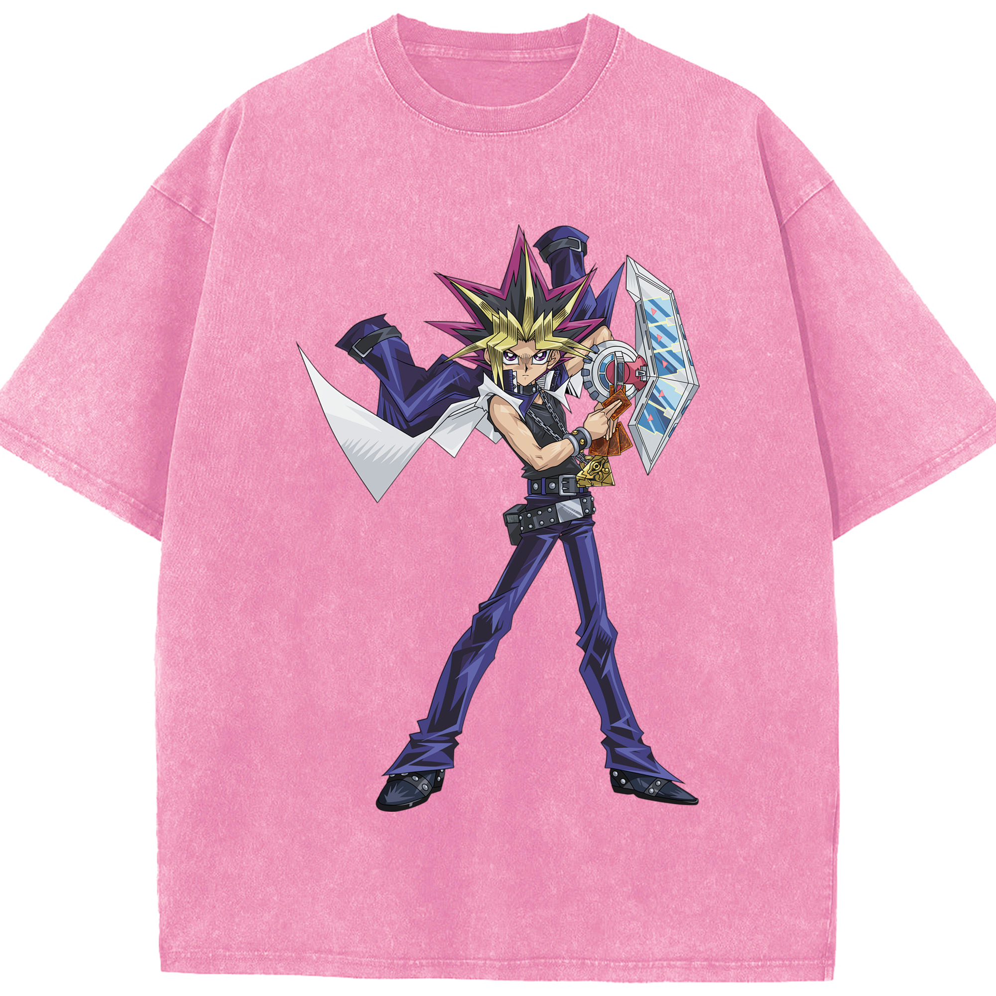 （画像用） 遊☆戯☆王 Yu-Gi-Oh! 綿100% ヴィンテージ風 半袖Tシャツ（フロントプリント）